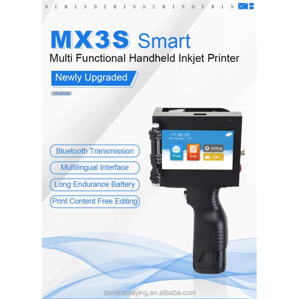 Mx3 Handheld Inkjet Printer Portable Batch Coding Machines Expiry Date Inkjet Printers Automatic Inkjet Printer