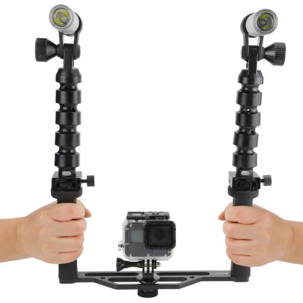 Camera Handheld Stabilizer Shooting Kit With Diving Flashlights For GoPro 4 5 3 SJCAM SJ4000 Xiaomi Yi 4K Eken H9