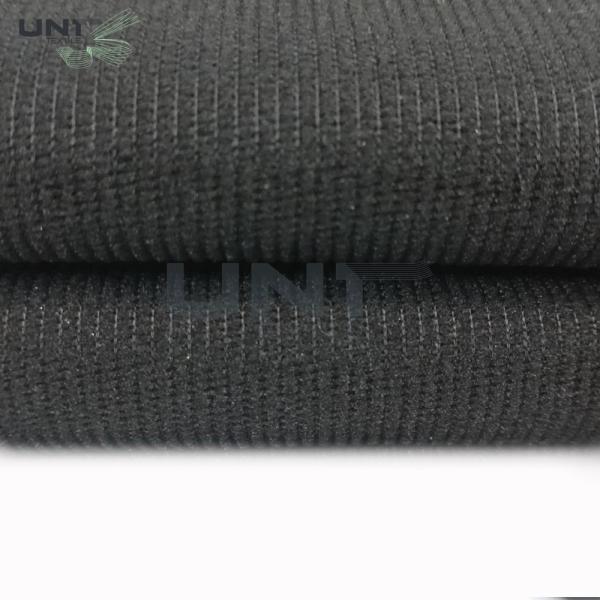 Black Color Woven Interlining Napping PA Adhesive Tricot Interlining For Suit And Jacket