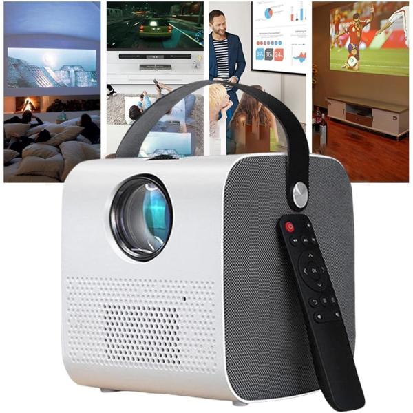 Q3 Mini Projector showing WiFi 6 and Bluetooth 5.0 connectivity features