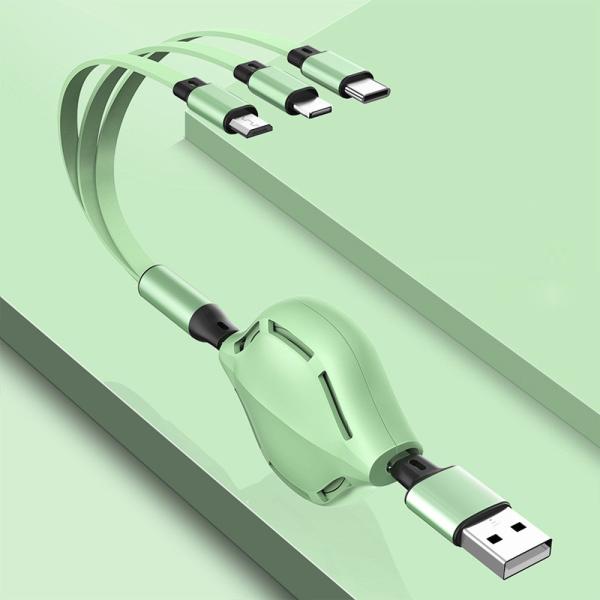 Retractable 3A Length 30cm Fast Charging USB Cables With Type C Micro