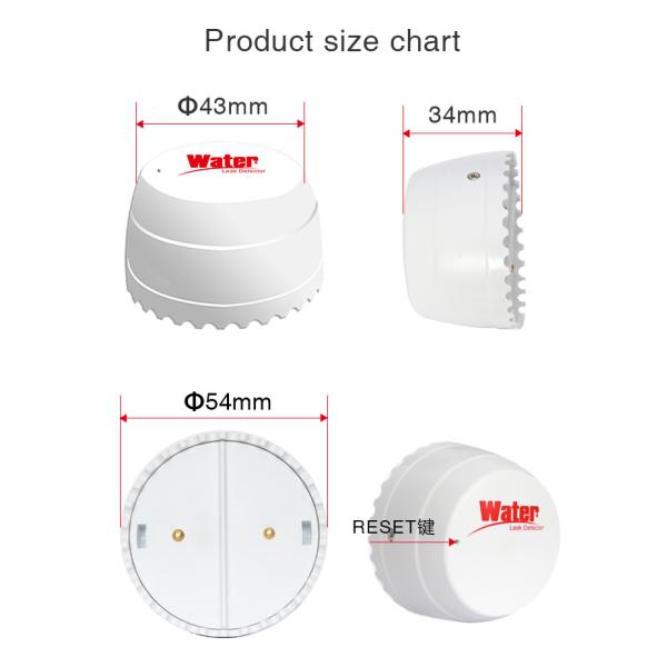 95%RH Wifi Enabled Water Leak Detector DC3V Smart Alarm Sensor
