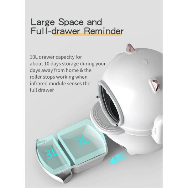 18W Power Automatic Cat Toilet with Self Cleaning Function and Large Capacity