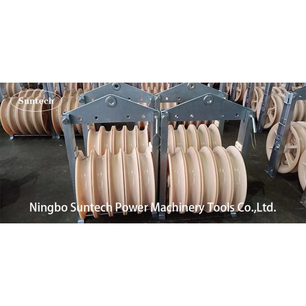 Triple Construction Conductor Stringing Pulley Nylon Block 60KN 660mm