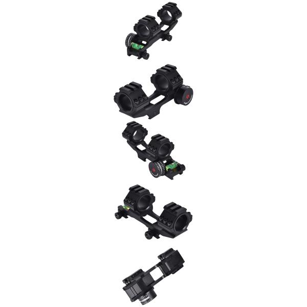 Scope Mount Matte Black Finish Dual Rings Bubble Level and Angle Indicator for 21mm