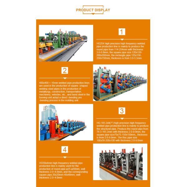 Precision Tube Mill for Round Square Rectangular Pipes 25-89mm