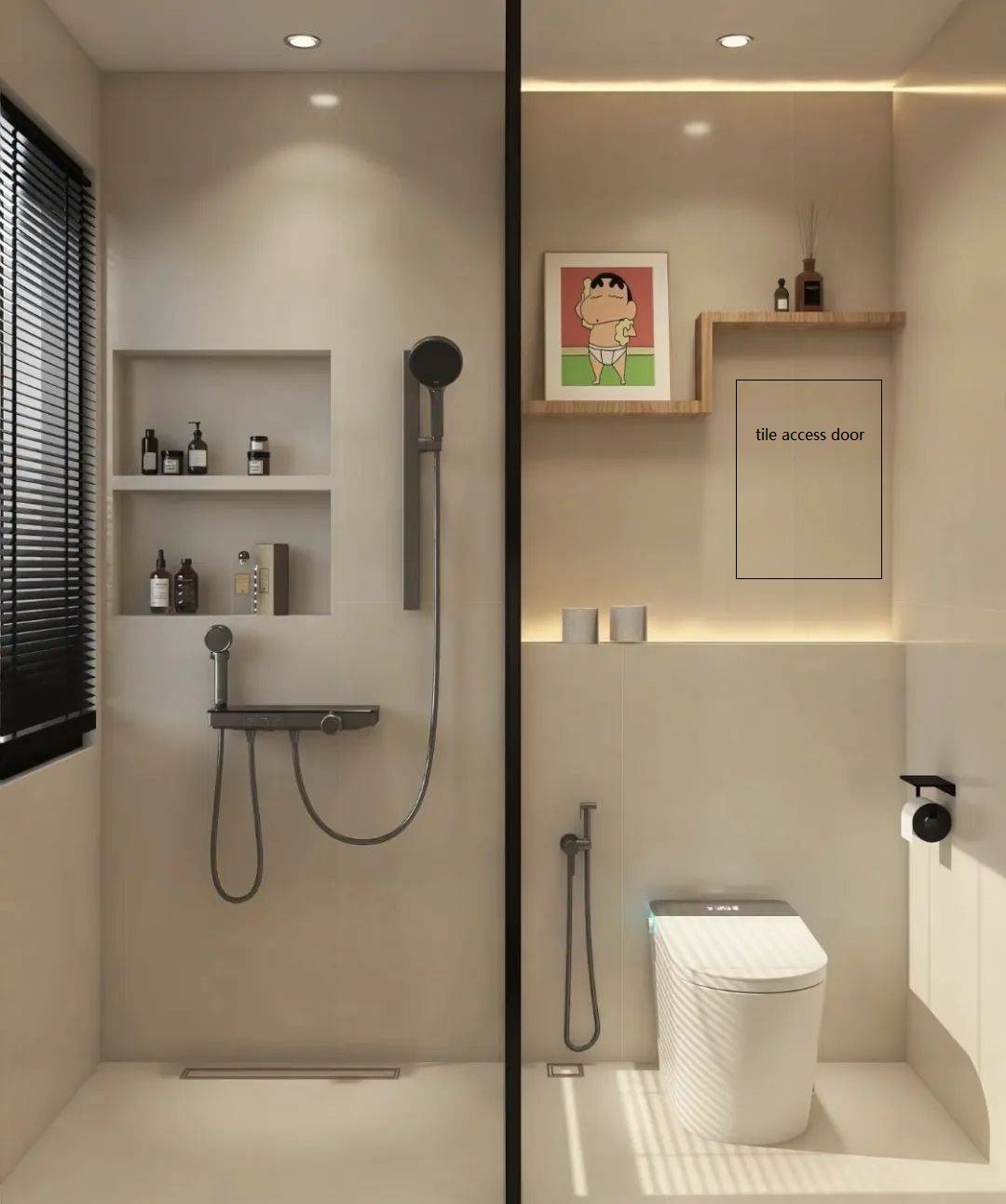 Concealed Door Tiled Hinges Bathroom Access Panel Load Bearing