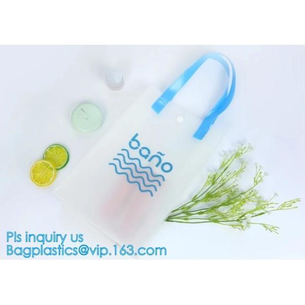 Beach Lash Package Tote Shoulder Bag with Interior Pocket, Customized Large Clear PVC Tote Bag Beach Bag, Water Resistan