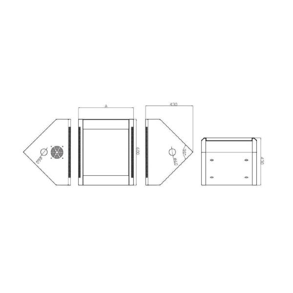 Triangular Structure 19 Inch 4U 12U Wall Mount Server Cabinet