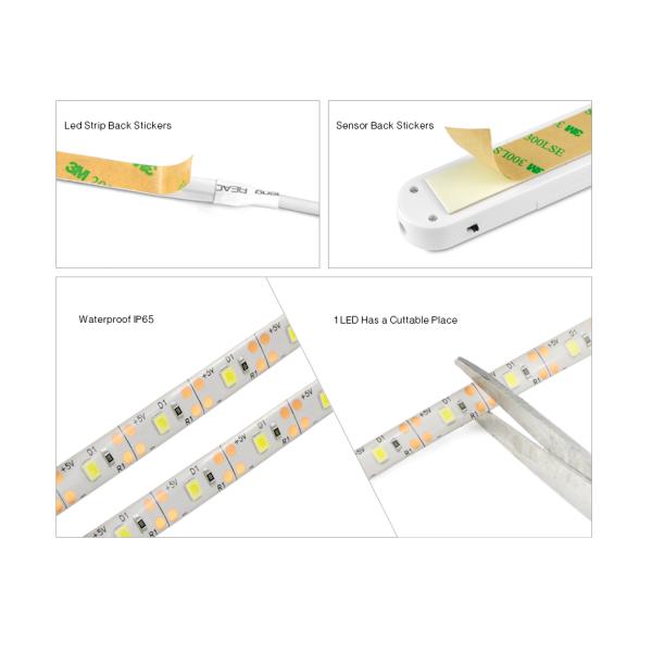4100K Battery Motion Sensor LED Strip For Kitchen Under Cabinet