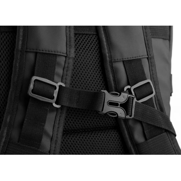 Smart USB Laptop Backpack Custom Logo 20L-39L Black / Grey For Men