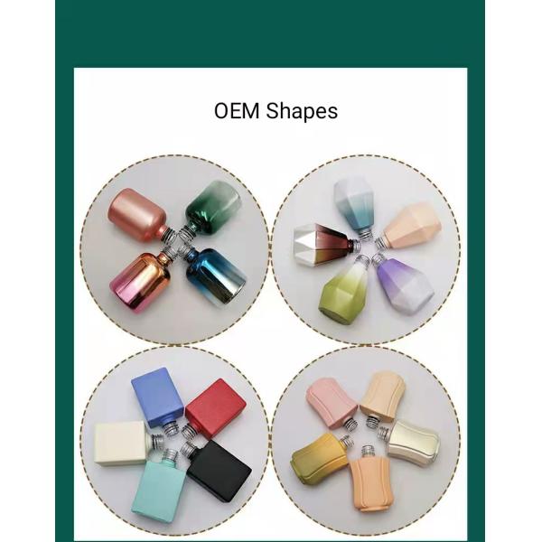 5ml 10ml 15ml empty Refillable glass gel Nail polish bottle with Brush and cap