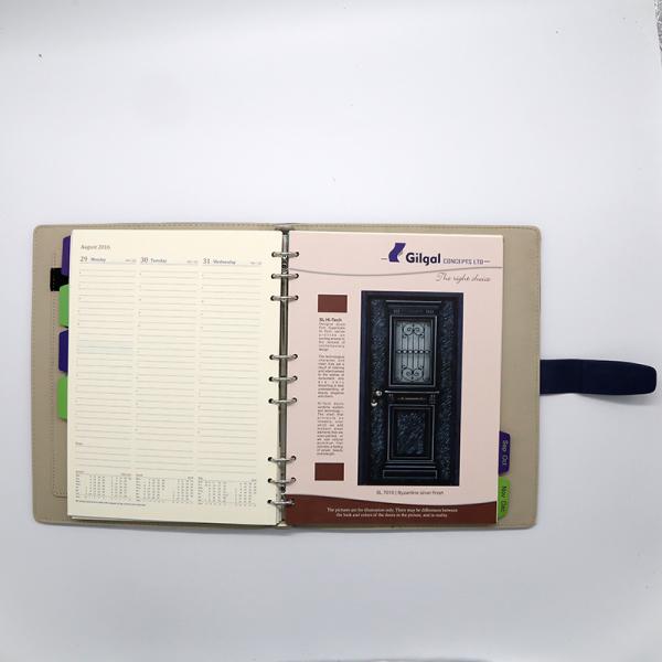 B5 Two Color Loose Leaf Notebook Binder 80 Sheets With Dripping Logo Separate Page