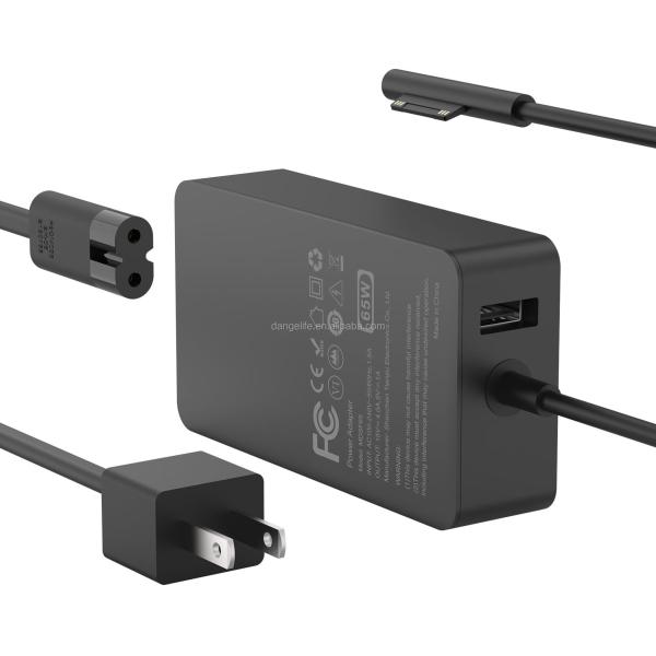 High Quality 65W 15V 4A AC Adapter Power Supply for Microsoft Surface Pro7 Book Laptop Charger QC3.0 PD3.0 Function Made ABS