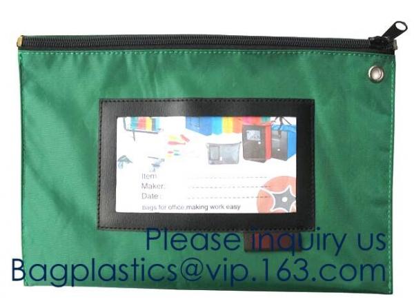 Custom Multi Function Waterproof Nylon Security Night Deposit Bags Zipper Locking Bank Bag For Cash Money, bageasae