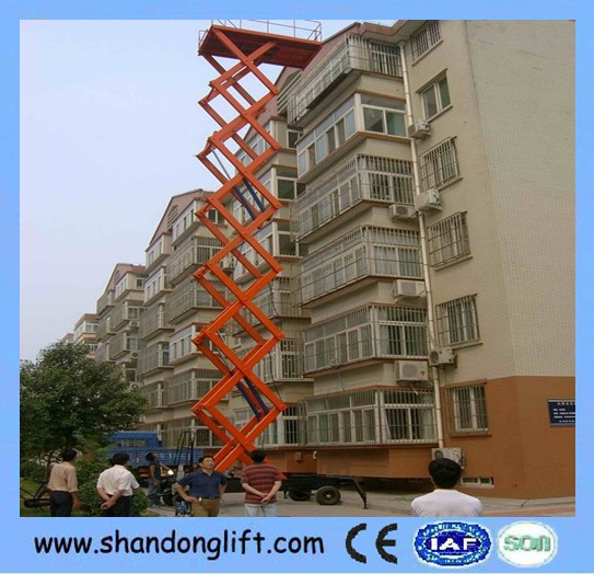 Hydraulic Mobile Platform Lift with 500kg Loading Capacity 12m Lifting Height