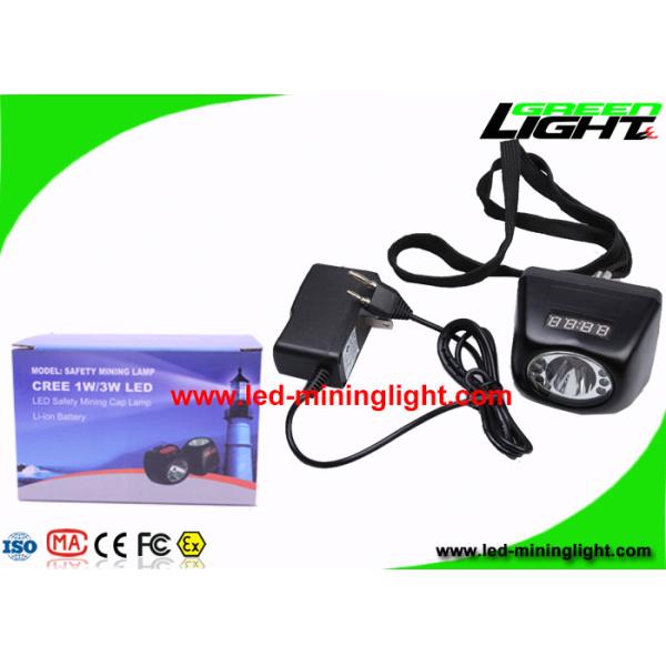 Wireless Digital Portable Mining Cap Lights With LCD Screen 4.8Ah 8000 Lux