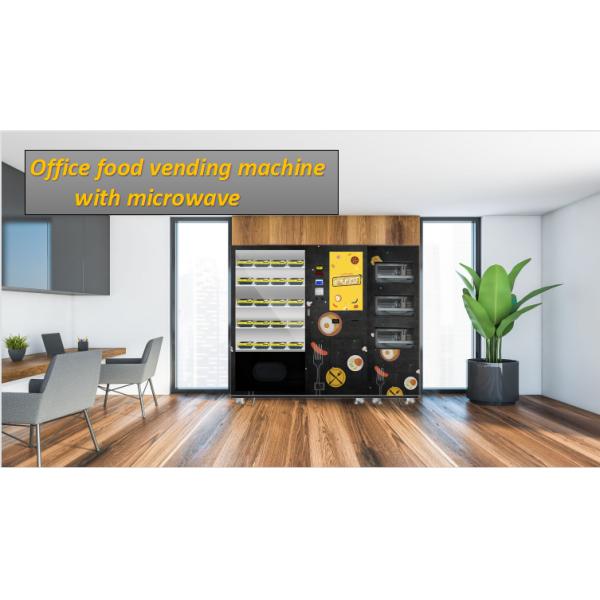 Noodles Lunch Box Fast Food Snacks Drinks Automatic Vending Machine With Microwave Oven, Micron