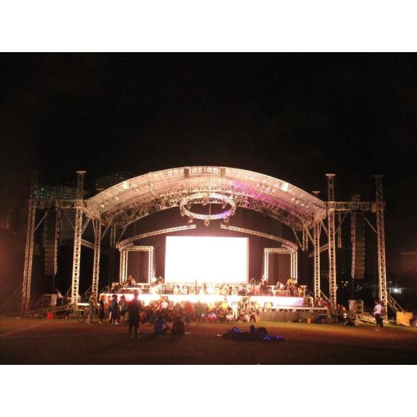 Silver Aluminum Stage Lighting Truss System For Event 2 TONS Loading
