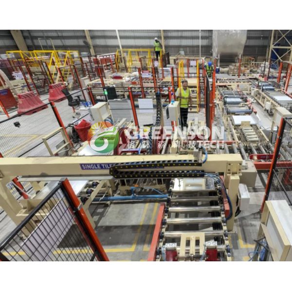 Fully Automatic Plasterboard Laminating Machine with 1300mm Effective Lamination Width and 3-15m/min Adjustable Speed for Gypsum Ceiling Tile
