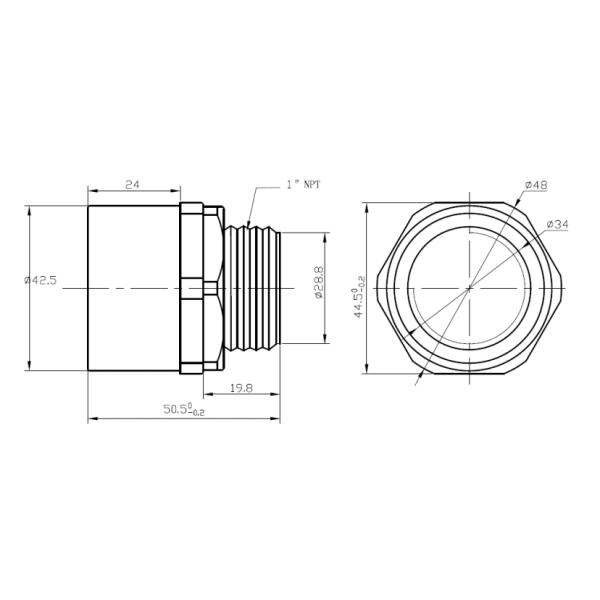 100kHz 24V PVDF Ultrasonic Transducer Sensor with IP68 Protection for High Precision Level Measurement