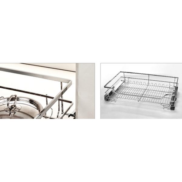 Stainless Steel Pull Out Wire Drawer Basket Modern Kitchen Decor Accessories