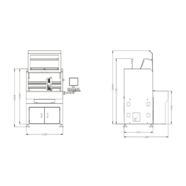 Higher Efficiency Dual Platform Milling Type PCBA Router Machine With Drawer Feeding