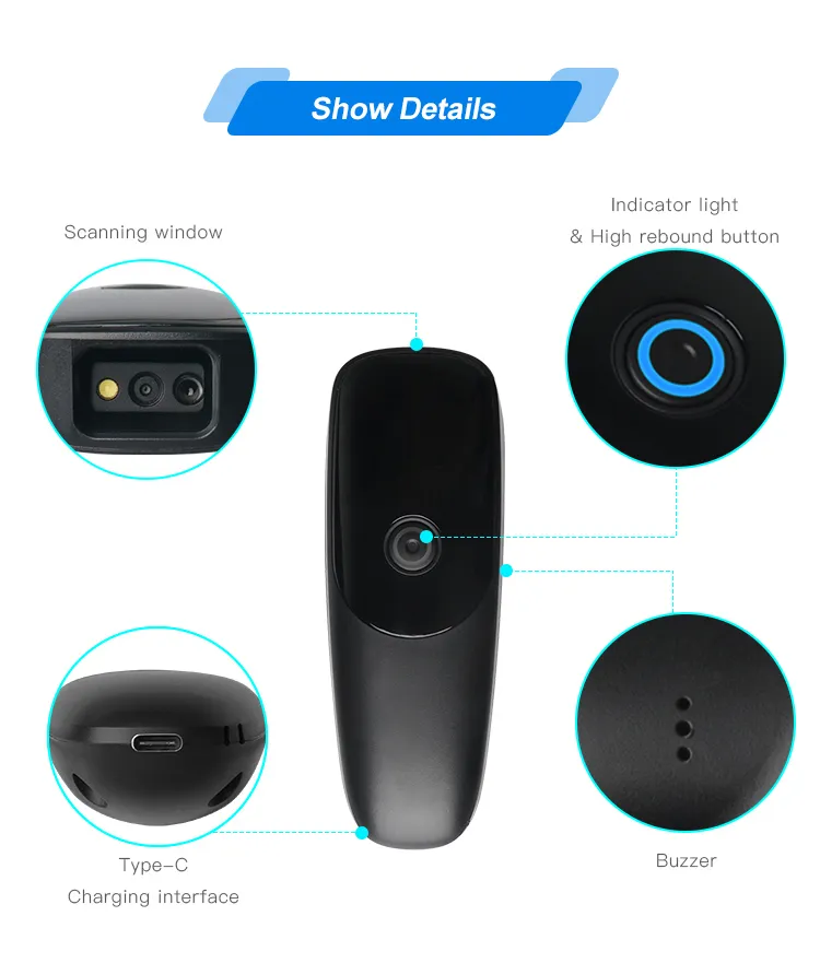 DYscan DI9130C-2D Bluetooth Barcode Scanner with 300 Scans/Sec Speed