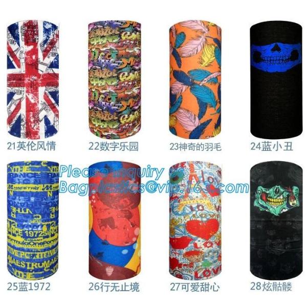 custom colorful seamless multifunctional bandana,Bespoke multifunctional seamless tube sun protection face mask scarf ba