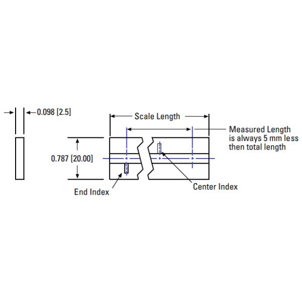 Easy Install Linear Scale Ruler Microscope Linear Optical Glass Ruler
