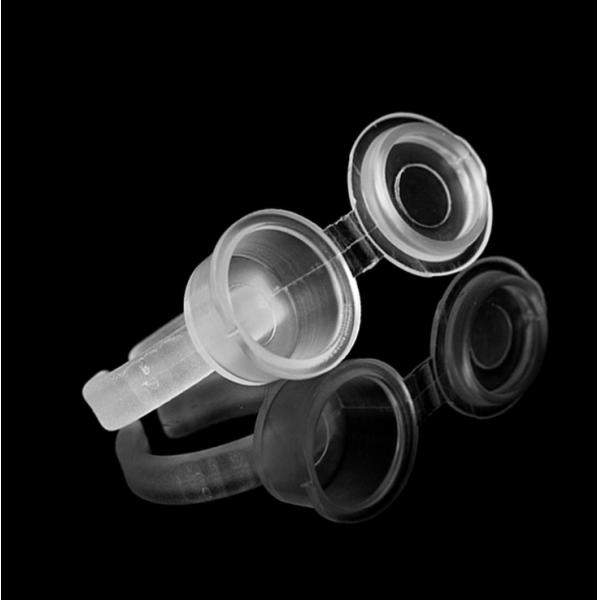 Transparent Flip Anti Oxidation Microblading Ink Cup Ring With Cover