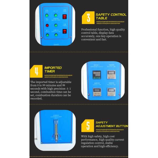 Touch Screen Material Standard Needle Flame Tester for Electrical Appliance Test