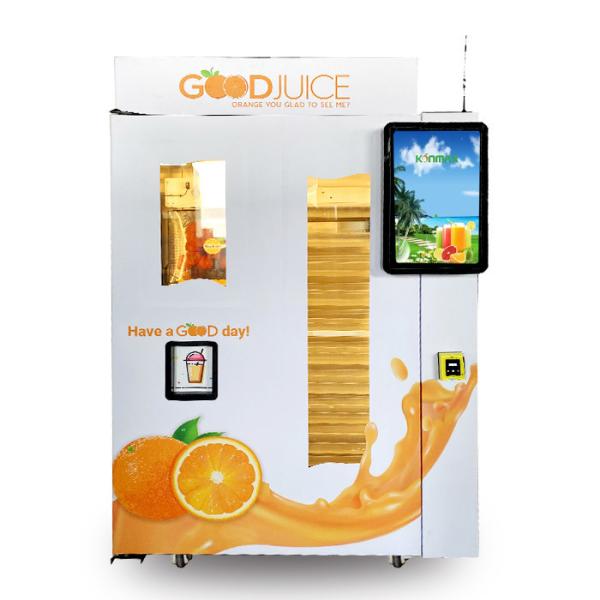 Auto Fruit Juice Vending Machine , Multi Payments Orange Vending Machine With