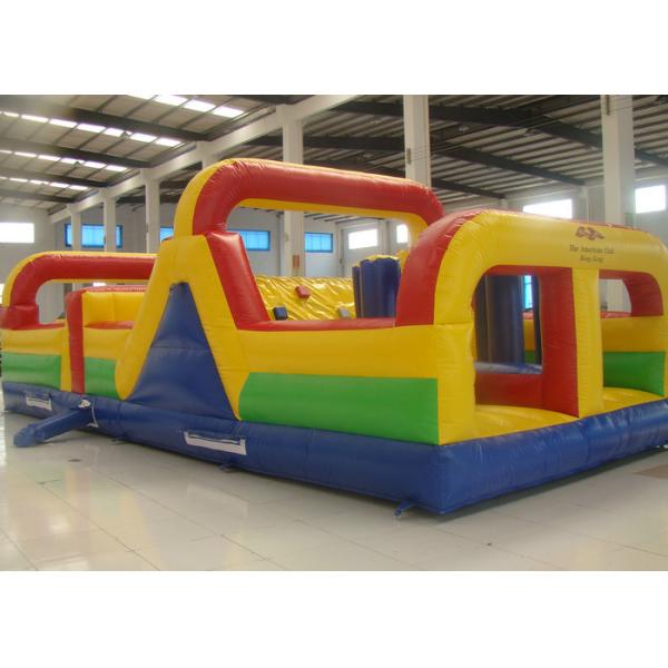 Attractive Small Largest Inflatable Obstacle Course Bright Silk Printing Nontoxic
