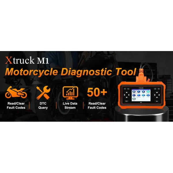 Xtruck M1 Moto Fault Diagnostic Code Reader Scan Tool Motorcycle Diagnostic Scanner for BMW Yamaha Honda Kawasaki Suzuki