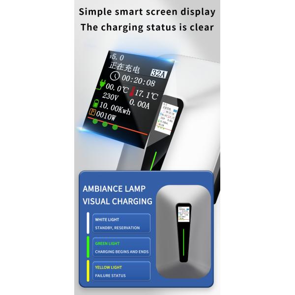 32A/40A/48A EV Wall Charger Level2 Wallbox 22kw Type1 Type2 Fast Charging Station