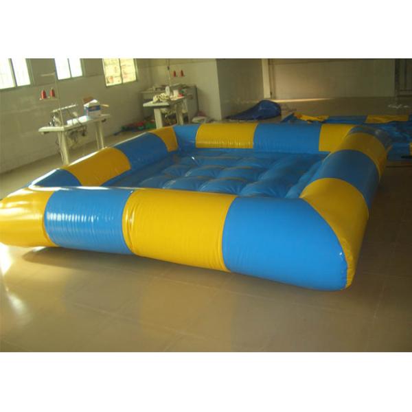 Yellow / Red Portable Rectangular Large PVC Inflatable Water Pool For Outdoor / Indoor