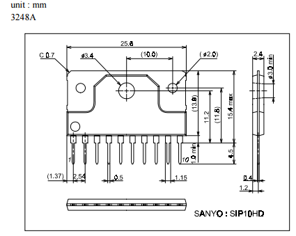 LA7848 Integrated Circuit Chip TV Vertical Output + E/W Driver , Electronics Ic Chips
