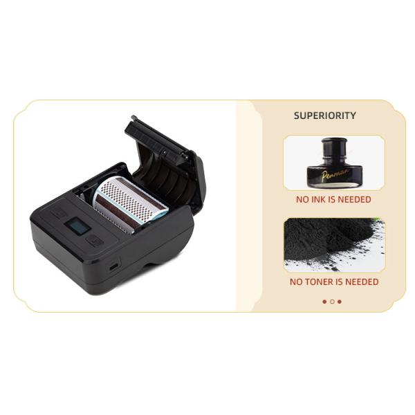 Wireless Mini Thermal Transfer Printer Portable Manual Printer Without Ink for Travel