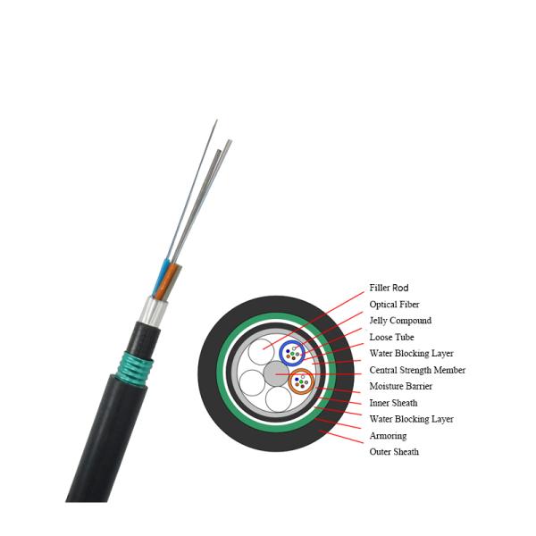 G657A2 GYTA53 Fiber Optic Cable 24 Core Moisture Proof
