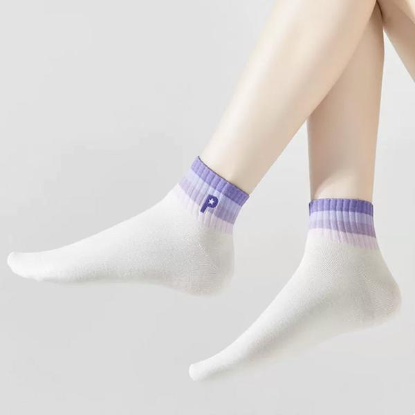 Spring Custom Embroidered Socks Breathable Ankle Cotton Socks