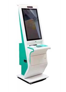 Airport Self service check-in kiosk with passport scanner for healthcare and hotel