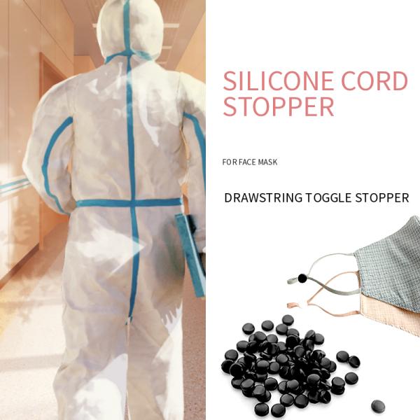 Face Mask Rope Silicone Clip Elastic Cord Stopper Toggle