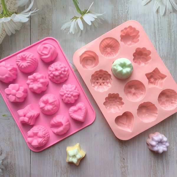 Cake Tools Silicone 12 Cavity Irregular Shape Cake Chocolate Mold Food Grade Eco-Friendly Easy Release Non Stick SHUXIN