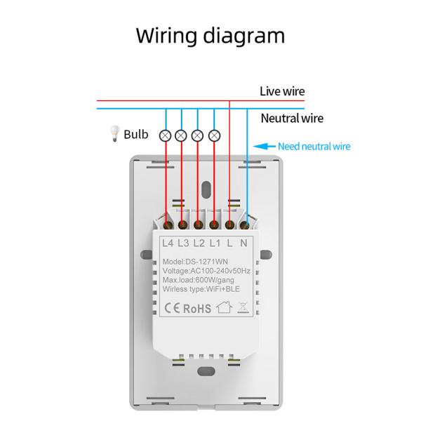 Aluminium Bezel Tuya Smart Switch