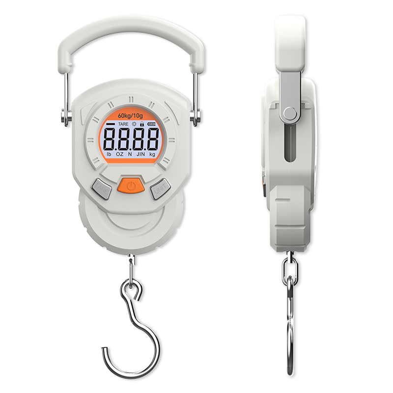 60kg Portable Handheld Electronic Hanging Scale Rechargeable Digital Baggage