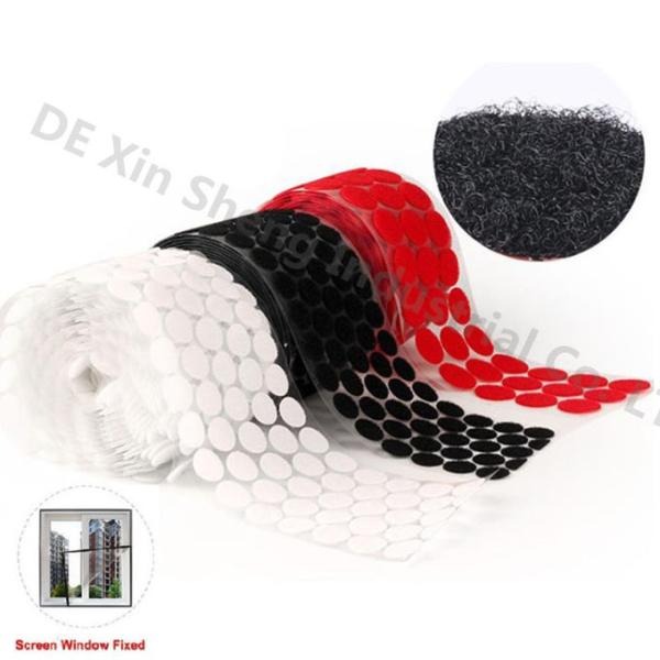 Light Weight Loop And Hook Adhesive Dots Strong stick hook and loop Dots 10mm