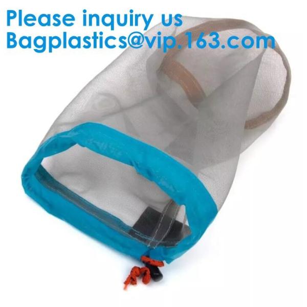Premium Nylon Beach Laundry Mesh Drawstring Bag Nylon Mesh Gift Bag/Small Drawstring Mesh Bag Bagease Bagplastics