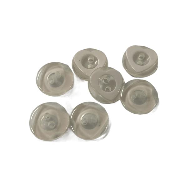 Backside Transparent Plastic Heart Buttons White Color In 20L For Sewing
