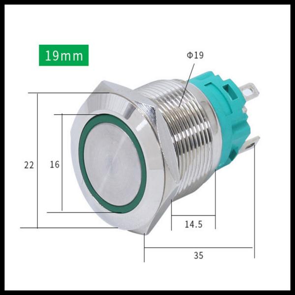 IP66 RoHS Waterproof Keyboard Button LED Illuminated Metal Button